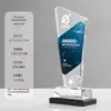 Troféu de Cristal Banhado a Cor de Alta Qualidade, Prêmio Criativo Personalizado com Gravação, Troféu para Funcionário Destaque, Sofisticado e Elegante