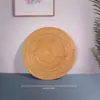 Esterilla de ratán posavasos tejido de ratán alfombrilla aislante térmico ratán tejido de otoño posavasos para taza de té alfombrilla tejida de paja para olla juego de té kung fu accesorios para ceremonia de té