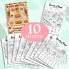 Compra direta transfronteiriça de 10 folhas/pacote de pôsteres para colorir com tema de Ação de Graças, livros de desenho divertidos para crianças, papel para colorir educativo