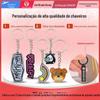 Chaveiro de metal personalizado desenho animado pintura chaveiro de aniversário logotipo escolar de formatura texto fivela de metal