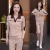 Conjunto Esportivo Feminino Emagrecedor de Alta Qualidade, Moda Nova Primavera e Outono 2026, Conjunto de Duas Peças com Moletom Casual Elegante de Manga Longa