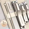 Set de Cortaúñas de Acero Inoxidable, Juego Giratorio de Cinco Piezas de Cortaúñas, Set de Herramientas para Manicura y Uñas Artísticas para Dormitorio Estudiantil