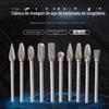 Arquivo rotativo de carboneto de aço de tungstênio acessórios de moagem elétrica acessórios de moagem de cabeça de moagem de aço de tungstênio fresa de aço de tungstênio único grão duplo