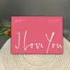 Cartão de Cumprimentos Quadrado Criativo, Cartão de Dia dos Namorados para Amantes, Cartão de Decoração Personalizado para Floricultura Confeitaria, Cartão Manuscrito, Cartão de Mensagem
