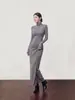Atacado transfronteiriço roupas femininas mais vendidas estilo elegante francês vestido justo HBZXP710194