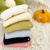 [en stock] suéter de medio cuello alto para niña otoño e invierno 2025 nuevo para niños grandes camisa base de punto con encaje