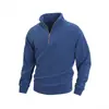 Venta Caliente Europea y Americana Otoño e Invierno Nuevo Vellón de Coral Cremallera Cuello Alto Suéter Sudadera para Hombre Color Sólido Simple Ropa Casual para Hombre