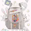 Mercancía de Anime de Zootopia: Mochila Escolar Primaria Judy y Nick Zorro, Unisex, Casual, Gran Capacidad, Bolso de Doble Hombro