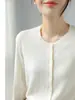 Cardigan Suéter de Tricô de Lã Preto com Gola Redonda e Mangas Longas para Mulheres Outono Design Elegante Cintura Marcada Peça Externa Petite