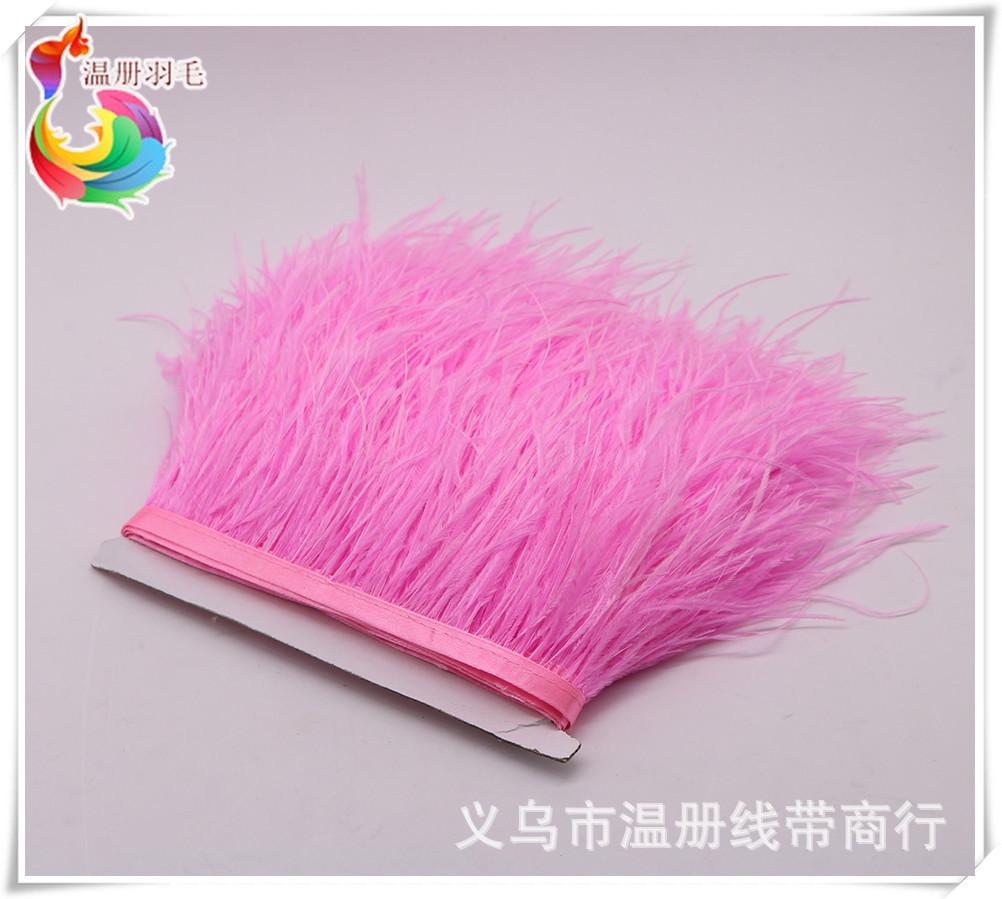 5 dark pink ostrich feather fr