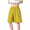 Shorts Americanos de Secagem Rápida Dopamina para Homens e Mulheres, Calças de Cinco Pontos Leves para Uso Externo no Verão, Calças Esportivas de Cintura Média com Linha Hesu Retro