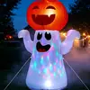 Suministro de Fábrica PVC Inflable Halloween Calabaza Brillante Vaso Luz LED Decoración Accesorios Fiesta Nocturna Fantasma Blanco