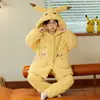 Pijama de Franela de Invierno para Niños, Conjunto Grueso de Coral Fleece Acolchado de Algodón para Hogar para Niñas y Bebés