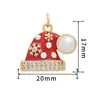 Venta directa del fabricante: Caja de regalo de Navidad de 18 quilates con microincrustaciones de cobre, accesorios de colgante con goteo de aceite, accesorios para pulsera y collar, accesorios para DIY