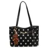 Bolso Tote de Lunares para Mujer, Nuevo Tendencia Otoño 2026 Gran Capacidad Bolso de Hombro para el Trabajo, Bolso Tote de Nicho Elegante de Alto Valor