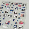 Nova linha de arte de filhote adesivos para nail art desenho animado flores da primavera filhote detetive 3D em relevo copo de água adesivos ccd