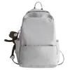 Mochila de Color Sólido de Gran Capacidad Estilo Bosque para Mujer, Mochila Escolar para Hombre, Mochila de Viaje Elegante y Ligera para Mujer