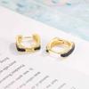 Aretes Cuadrados Retro Rojos con Esmalte Goteado para Mujer 2025 Nuevo Lujo Accesible Diseño Elegante de Nicho Aretes de Alta Gama Tendencia