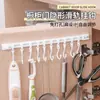 Gancho de Riel Deslizante para Cocina Estante de Almacenamiento sin Taladro Gancho de Riel Deslizante Almacenamiento Detrás de la Puerta del Gabinete Gancho Multifuncional
