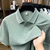 Camiseta de manga corta para hombre de verano con estampado de piña, color liso, cuello desplegable, corte holgado, nueva camiseta casual para hombre