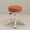 Taburete Especializado para Salón con Altura Ajustable, Taburete Redondo Giratorio, Taburete de Belleza, Silla Profesional para Uñas, Maquillaje y Extensiones de Pestañas, con Respaldo