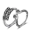 Anillo de Pareja Maldición del Aro Par de Anillos de Plata Esterlina Lujo Ligero Amor a Distancia Conmemorativo Regalo de Cumpleaños para Novia