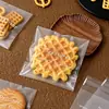 Sacos para Embalagem de Biscoitos, Sacos Autoadesivos com Fechamento Adesivo para Bolachas, Flocos de Neve e Massas, Sacos para Embalagem de Doces, Embalados Individualmente para Uso Doméstico e Comercial em Panificação