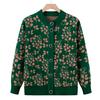 Casaco de suéter de primavera e outono de meia-idade e idosos, suéter feminino, cardigan de mãe, avó, camisa pequena, roupas de senhora idosa