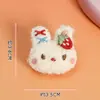 Pequeños accesorios de lana color crema de lindo gato de dibujos animados rizado, adornos para el cabello, accesorios para la ropa, broches, colgantes y figuritas pequeñas