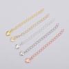 Pacote de 14K de retenção de cor, extensão de corrente de gota d'água, material de corrente, fivela de bobina, pulseira, colar, acessórios de fivela