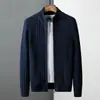 Nuevo suéter cárdigan de punto estilo europeo y americano para otoño e invierno, abrigo para hombre, corte ajustado, moda de negocios, venta al por mayor transfronteriza