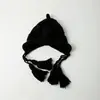 Gorro tejido para niñas, moderno y versátil, gorro de lana de color liso para niñas pequeñas, nuevo gorro cálido de otoño e invierno para niños y niñas