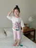 Pijama infantil Amaya de manga corta y pantalón corto, ropa de verano con aire acondicionado, Tencel Lyocell, ropa informal para el hogar.