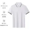 Camiseta de Trabajo Solona de Seda Helada con Estampado de Logo en el Cuello, Camisa Polo Publicitaria para Grupo de Empresa, Ropa de Trabajo de Manga Corta
