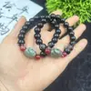 Pulseira de Ágata com Contas Dzi do Tibete Contas Dzi de Nove Olhos Contas Cilíndricas Vintage Pulseira de Jade Unissex Suprimento de Presente para Transmissão ao Vivo