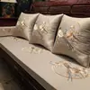 Cojines de Sofá de Secuoya Estilo Chino Nuevos Cuidadosamente Seleccionados con Bordado, Fundas para Cojines de Sofá de Muebles de Madera Maciza, Juego de Cinco Piezas para Cojines de Cama Luohan