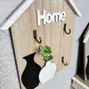 Gancho de Llave Estilo Jarrón Casa de Madera Simple Gancho para Abrigos en la Pared Detrás de la Puerta Decoración Creativa para Pared del Hogar Dormitorio