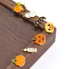 Acero Inoxidable Elemento de Halloween Colgante de Gota de Aceite Versión Q Calabaza Murciélago Fantasma Calavera Colgante de Aceite Accesorios para Joyería DIY