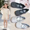 Zapatos de Cuero con Pedrería Estilo Coreano de Moda para Niñas 2026 Primavera/Otoño Nuevos Zapatos de Princesa con Suela Suave para Faldas Elegantes Zapatos de Cristal
