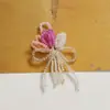 Coreia do Sul três cores tulipa laço flor diy feito à mão trançado miçangas presilha de cabelo acessórios de cabelo brincos material atacado