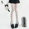 Calcetines Retro de Lunares con Encaje hasta la Rodilla de Fin de Temporada, Medias Sexys de Puro Deseo, Calcetines de Burbuja de Lunares en Color Contrastante, Medias Y2K de Chica Hot