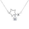 Collar de Estrella de Diamante Mosan de Imitación de Explosiones en Vivo para Mujer Estrella de Cinco Puntas Lujo Ligero Elegante Colgante para Niña Accesorios Baita Regalo