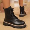 Botas Martin de nicho para mujer 2025 Otoño e Invierno Nueva moda Versátiles Cómodas Casuales de suela gruesa de punta redonda Botines para mujer