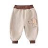 Pantalones de Felpa para Niños Pantalones de Chándal de Invierno Estilo Nuevo Pantalones Largos de Felpa Integrada para Niños Pequeños Pantalones Deportivos Casuales de Otoño e Invierno