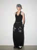 Pantalones anchos con estampado de letras retro americano para mujer en otoño e invierno, diseño holgado, pantalones largos casuales de baile jazz sueltos