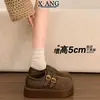 Cuero Genuino Super Suave Suela Gruesa Cómodo Pies Que No Se Cansan Cobertura Total Zapatos Birkenstock Zapatos de Mujer Sin Cordones Zapatos para Persona Perezosa Mocasines Planos