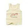 Colete de bebê sem costura em Lycra, camiseta regata justa, design fofo de desenho animado, respirável, oferta especial de liquidação para crianças