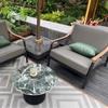 Sofá de Liga de Alumínio para Exterior à Prova de Chuva e Sol para Pátio, Jardim, Villa, Terraço, Mobília de Combinação Nórdica de Lazer para Designer