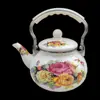 Tetera de Esmalte para Comercio Exterior, Tetera Vintage para Agua Fría, Tetera Doméstica con Capacidad de 2.5L, Tetera de Esmalte en Varios Diseños y Colores