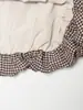 Ropa de mujer transfronteriza 2026 nuevos lanzamientos de verano estilo europeo y americano moderna versátil casual simple cuello camisero cuadros pequeños camisa corta